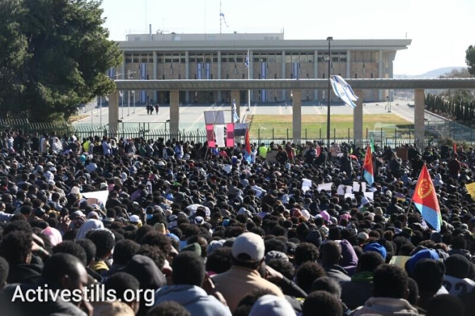 knesset-manif-africains-israel-pays-raciste-012014