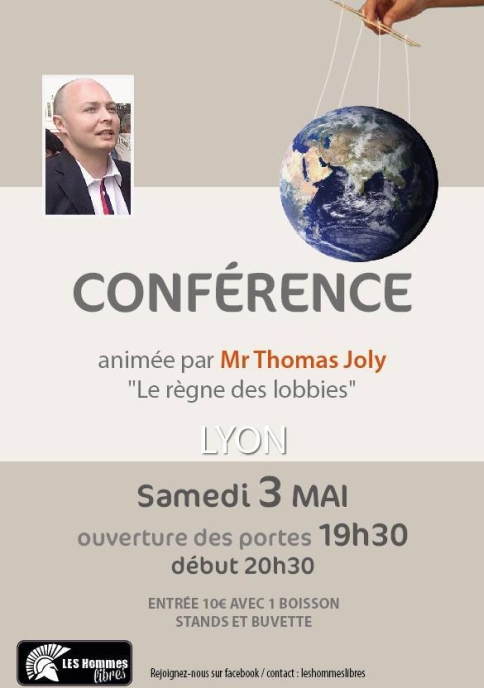 3 mai 2014 Lyon-Thomas-joly-Le règne des Lobbies-