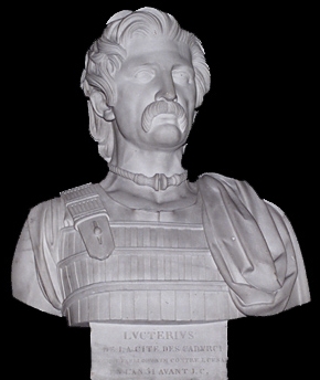 Buste de Luctère, par Dominique Molchneht, 1844.