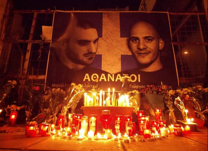 L'hommage des nationalistes grecs à leurs camarades.