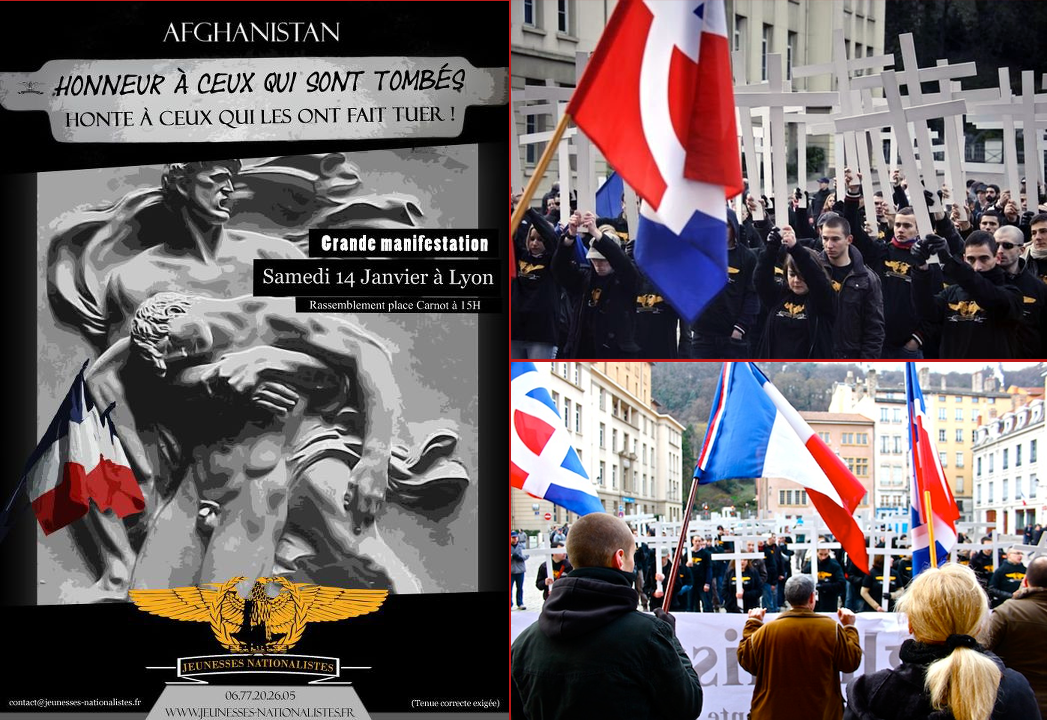 Le premier rassemblement des Jeunesses nationalistes, en hommage aux soldats français morts en Afghanistan