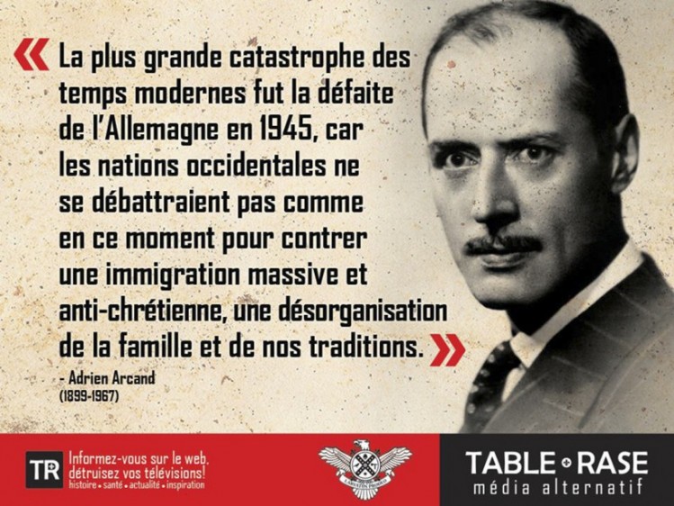 Table rase (TR) nationalisme Québec Adrien Arcand