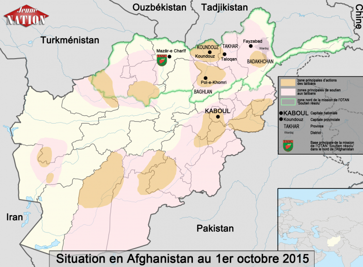 Situation en Afghanistan au 1er octobre 2015