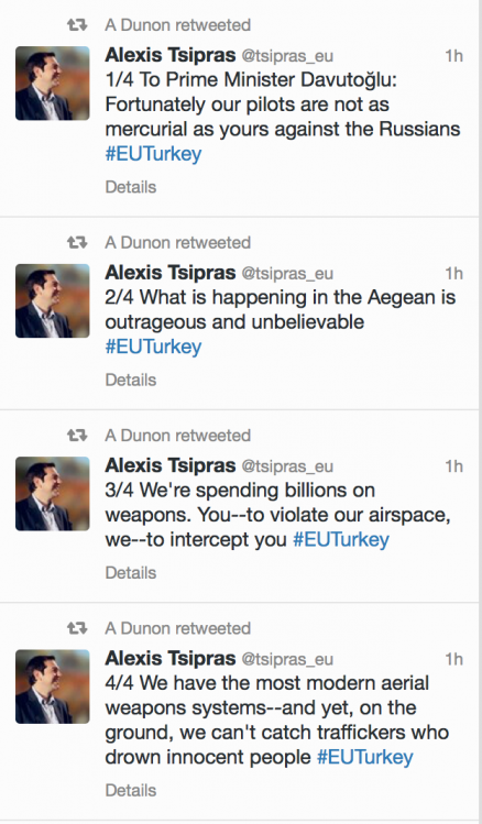 tsipras menace la Turquie