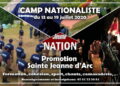 XIIe Camp nationaliste  Jeune Nation – 13 au 19 juillet 2020 – Promotion sainte Jeanne d&rsquo;Arc