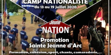 XIIe Camp nationaliste  Jeune Nation – 13 au 19 juillet 2020 – Promotion sainte Jeanne d’Arc